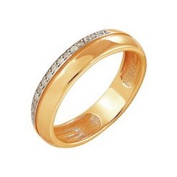 z1-8112 Обручальное кольцо с бриллиатами.Золото 585.