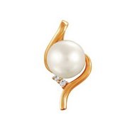 z3-8309 Подвеска с жемчугом. Золото 585.