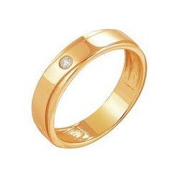 z1-8104k Обручальное кольцо с бриллиантом.Золото 585.