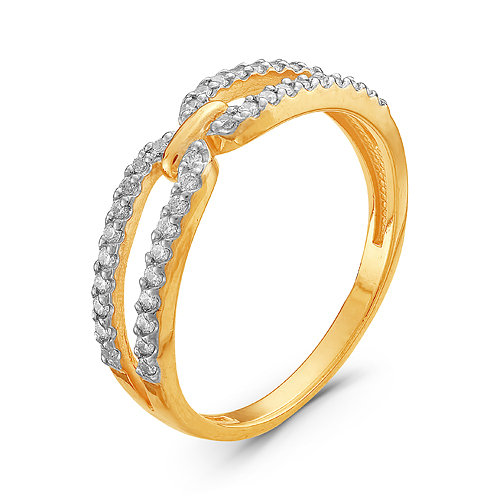z1-8829 Кольцо с фианитами. Золото 585. 