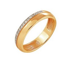 z1-8105 Обручальное кольцо с бриллиантами.Золото 585.