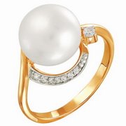 z1-8326 Кольцо с жемчугом. Золото 585. 