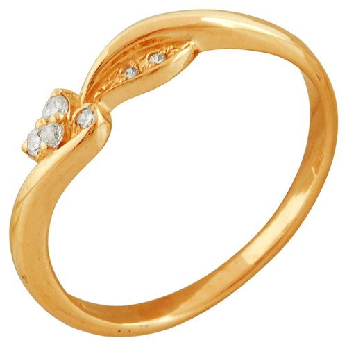 z1-702 Кольцо с фианитами. Золото 585. 