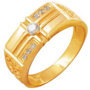 z1-6044 Мужская печатка. Золото 585. 
