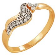 z1-551 Кольцо с фианитами. Золото 585. 