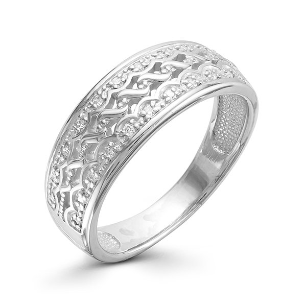 z1-9588 Кольцо с фианитами. Серебро 925. 