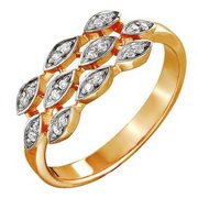 z1-8437 Кольцо с фианитами. Золото 585. 