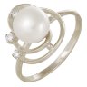 z1-7859 Кольцо с жемчугом. Серебро 925. 